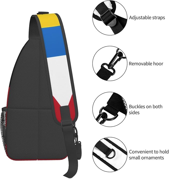 Antigua And Barbuda Flag Sling Bag Multipurpose Crossbody Sling Backpack Travel Cycling Hiking Shoulder Bag For Women Men