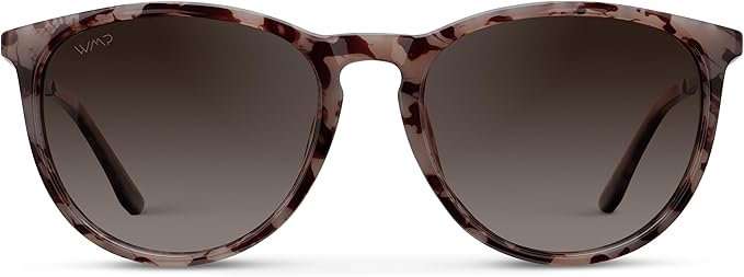 WearMe Pro Round Polarized Sunglasses for Women - UV400 Protection, Lightweight Frame, Vintage Retro Style