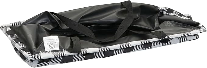 Household Essentials Black and White Plaid Krush Container All-Purpose Utility Tote