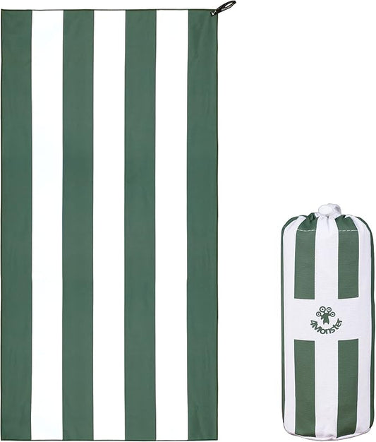 4Monster Microfiber Beach Towel Quick Dry,Super Absorbent Lightweight Travel Towel for Swimmers, Sand Free Camping Towel, Beach Towels for Pool,Swim,Water Sports,Yoga