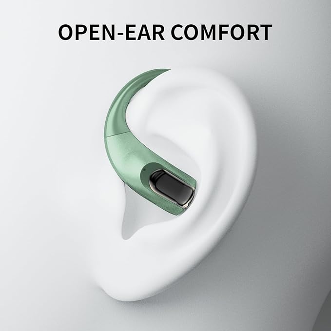 GALAAL Wireless Sport Earbuds Bluetooth Headphones,Lightweight Earbuds with Ear Hooks,Bluetooth5.4 Wireless Earphones,25H Playtime, IPX4 Waterproof Running Headphones for Gym(Green)