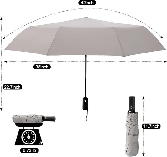 SoulRain Travel Umbrella - Compact Umbrella for Rain - Perfect Large Auto Folding Umbrella - Ideal Car umbrella, Small umbrella, and Travel Companion
