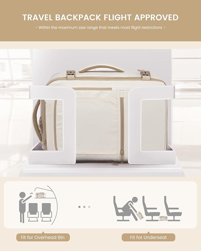 LOVEVOOK Travel Backpack for Women & Men, 40L Large Carry On Backpack Airline Approved, TSA Personal Item Weekender Bag, Water Resistant Laptop Backpack with 3 Packing Cubes for Travel Essentials