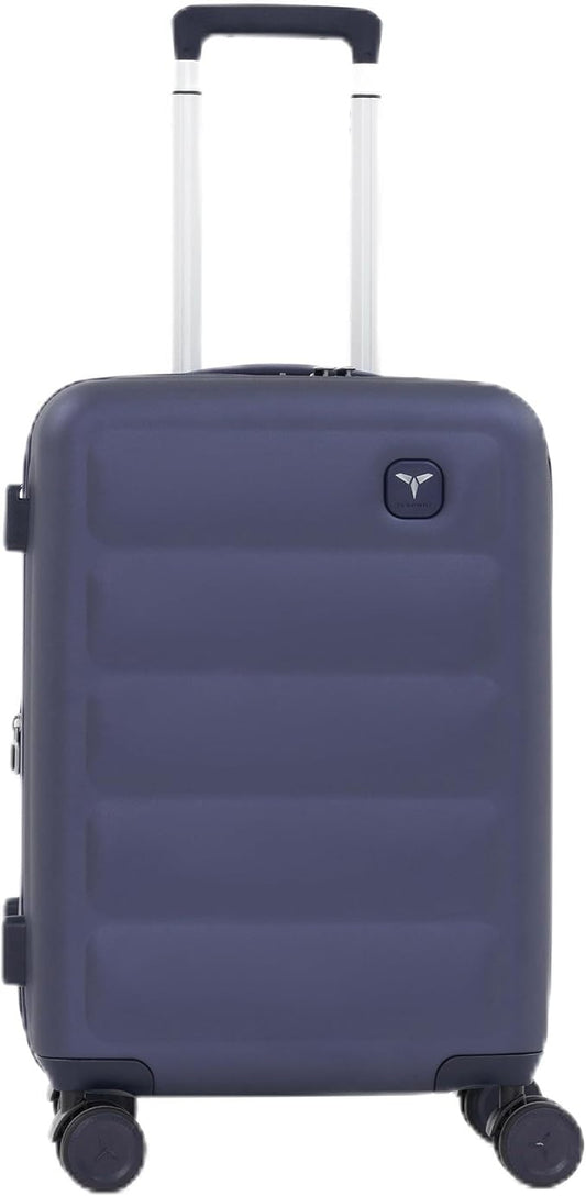 Tesport 22in Hard Shell Carry-On Luggage with Spinner Wheels, Lightweight PC Expandable Carry-On Suitcase with TSA Lock, Built-in Cup Holder, Navy