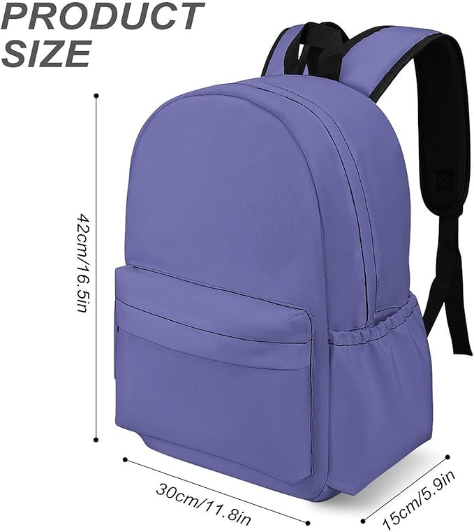 Very Peri Backpack Adult Travel Daybag for Women Men College Backpack for Vacation Hiking Camping Bag