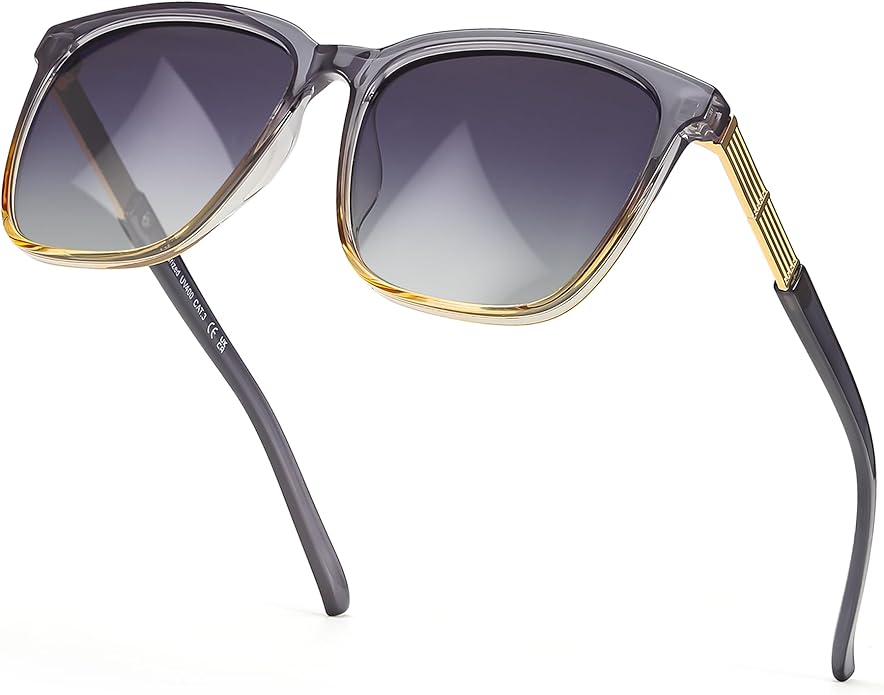 SIPHEW Oversized Square Sunglasses for Women|Lightweight Fashion Sunglasses 100% UV400 Protection|Trendy Mirrored Shade