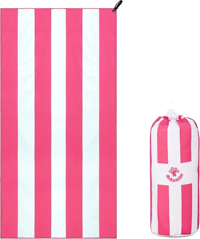 4Monster Microfiber Beach Towel Quick Dry,Super Absorbent Lightweight Travel Towel for Swimmers, Sand Free Camping Towel, Beach Towels for Pool,Swim,Water Sports,Yoga