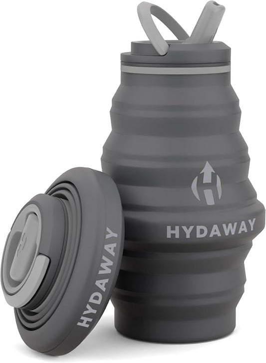 HYDAWAY 17oz Collapsible Water Bottle - BPA-Free, Leakproof, Lightweight, and Space-Saving - Perfect for Travel, Hiking, and Everyday Hydration