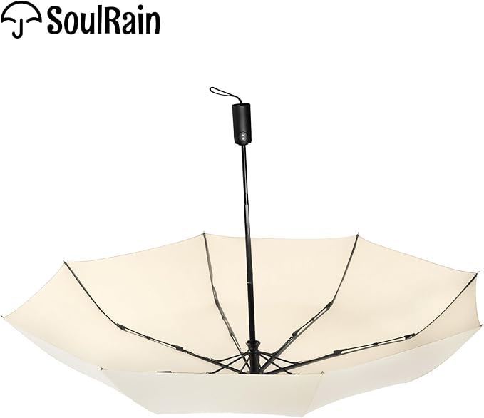 SoulRain Travel Umbrella - Compact Umbrella for Rain - Perfect Large Auto Folding Umbrella - Ideal Car umbrella, Small umbrella, and Travel Companion