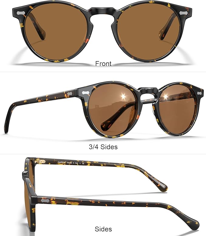 CARFIA Polarized Sunglasses for Women UV Protection Small Face Acetate Frame CA5288