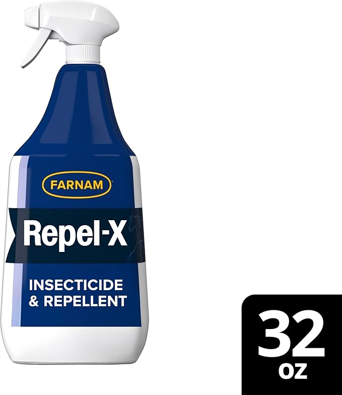 Farnam Repel-X Insecticide & Repellent Water-based Fly Spray for Horses, Dogs and Premises, 32 Ounces