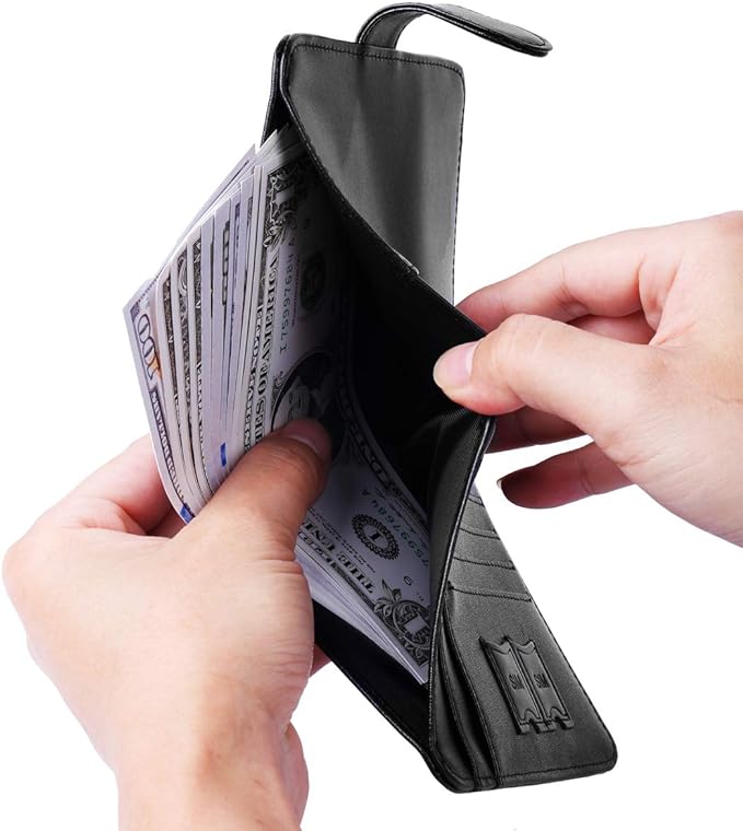 Passport Holder Cover Wallet RFID Blocking Leather Card Case Travel Accessories for Women Men (#Black)