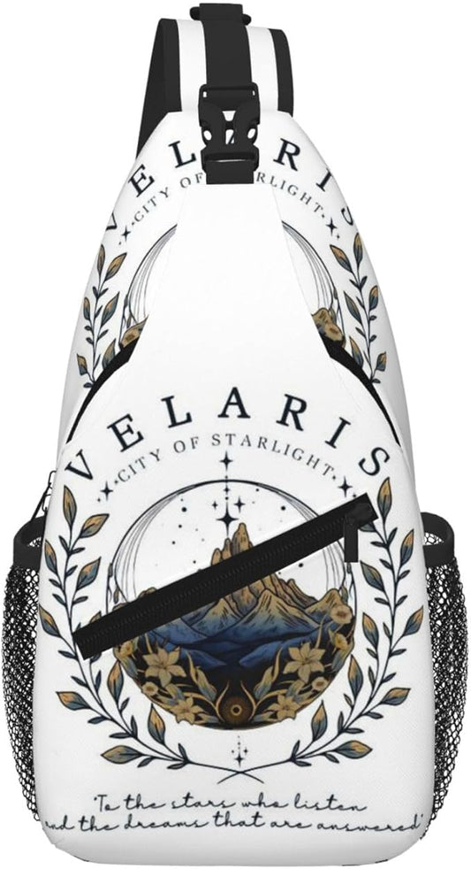 Velaris City Of Starlight Crossbody Bag Trendy Sling Bag Bakpack Casual Chest Bags Daypack For Hiking Walking Travel Running(3)