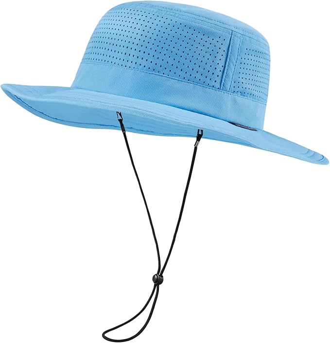 UPF 50+ Bucket Sun Hat with Laser Perforated Mesh Cooling Adjustable Breathable Lightweight for Outdoor Men Women