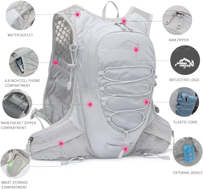 Running Hydration Vest for Men Women Water Backpack for Running 3L Running Hydration Pack for Trail Running Marathon Race Hiking