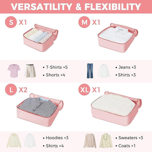 BAGAIL 9 Set Packing Cubes Luggage Packing Organizers for Travel Accessories