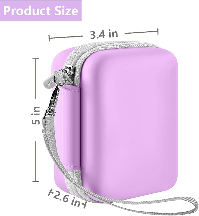 Leayjeen Underwater Camera Case Compatible with YISENCE/Trsunow/HICSHON/Yifecial/QUNVAL 11FT Waterproof Camera，Selfie Underwater Camera, Waterproof Floatable Digital Camera- Purple(Case)