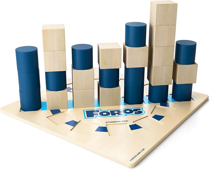 Foros 3D Board Game | Strategy Board Games with Unique 3D Gameplay | Family Games for Kids and Adults | Beautiful Wooden Design | Fast-Paced, Easy to Learn & Fun to Play | MESH Accredited for Learning