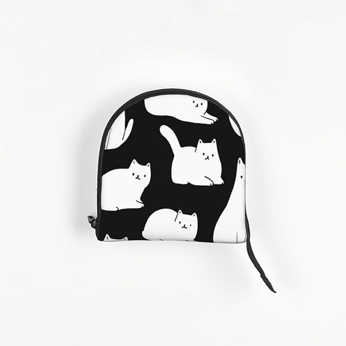 White cat Small pet (Kitten or Puppy) Travel Handbag Portable Foldable Shoulder Bag pet backpackBlack