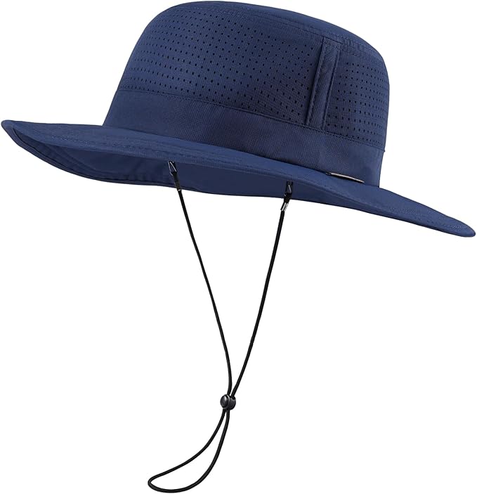UPF 50+ Bucket Sun Hat with Laser Perforated Mesh Cooling Adjustable Breathable Lightweight for Outdoor Men Women