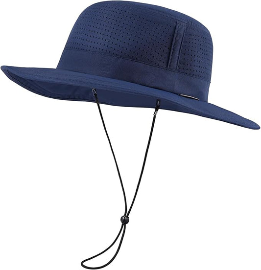 UPF 50+ Bucket Sun Hat with Laser Perforated Mesh Cooling Adjustable Breathable Lightweight for Outdoor Men Women