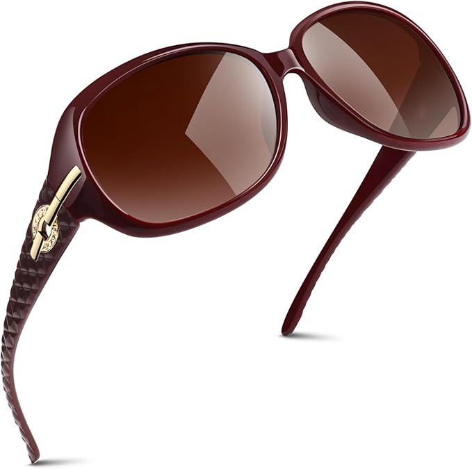 Sunier Sunglasses Womens Polarized Trendy Oversized Sun Glasses Fashion Ladies Shades 100% UV400 Protection S85