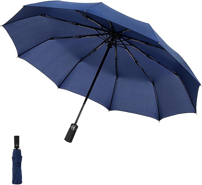 Folding Umbrella, Strong Compact Umbrella 10 RIBS