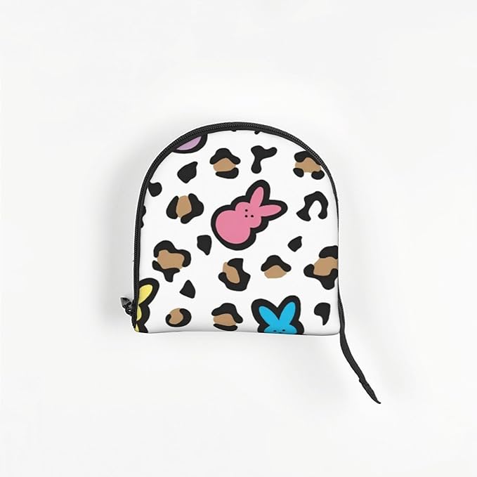 Easter Bunny Leopard Print Small pet (Kitten or Puppy) Travel Handbag Portable Foldable Shoulder Bag pet backpackBlack