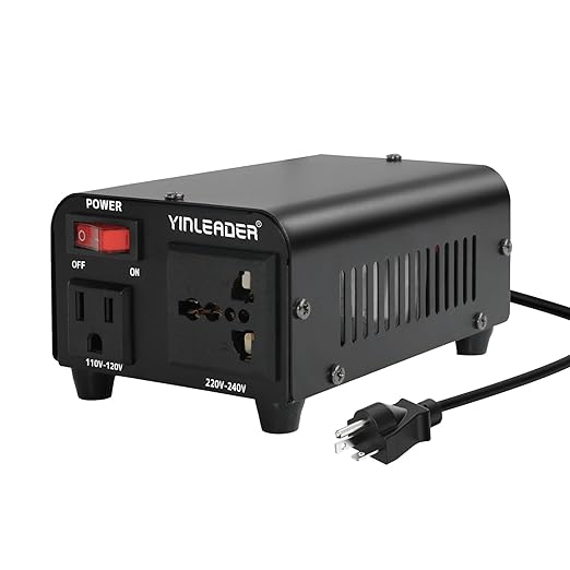 Yinleader 300W 110V to 220V Voltage Converter Step Up Transformer Power Converter for use in The US for European and Asian Household 220V/230V/240V appliances (VTUS-300)