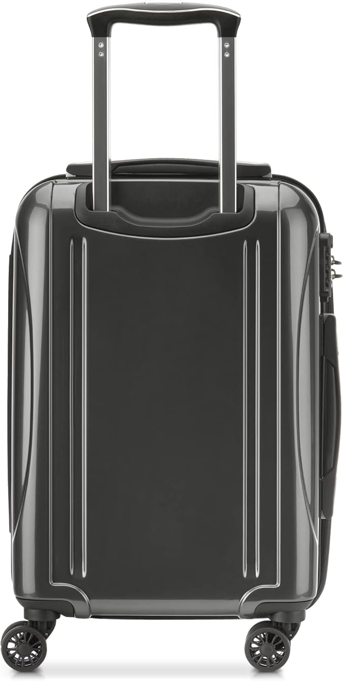 DELSEY PARIS Helium Aero Hardside Expandable Luggage with Spinner Wheels, Brushed Charcoal, Carry-On 19 Inch