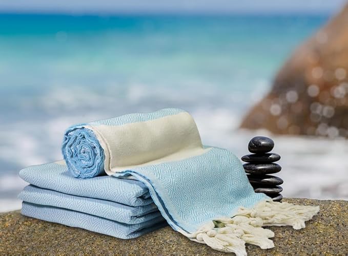 40x70 Personalized Beach Towel - Beach Bachelorette & Bridesmaid Gifts - Turquoise