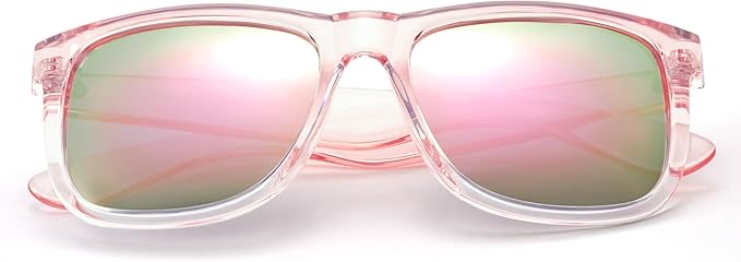 UV400 Polarized Sunglasses Men Women, Classic Square Lightweight Shades, Anti-Glare HD Trendy Sunnies for Leisure