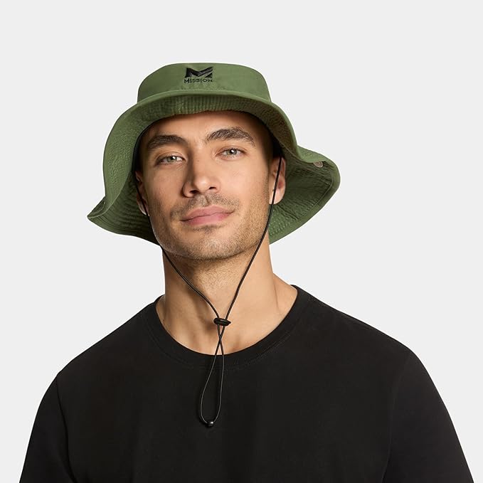 MISSION Cooling Bucket Hat - Unisex Wide-Brim Hat for Men & Women - Lightweight, Foldable & Durable - Cools Up to 2 Hours