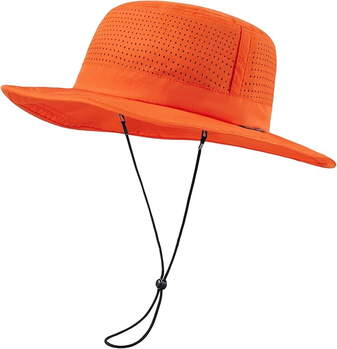 UPF 50+ Bucket Sun Hat with Laser Perforated Mesh Cooling Adjustable Breathable Lightweight for Outdoor Men Women