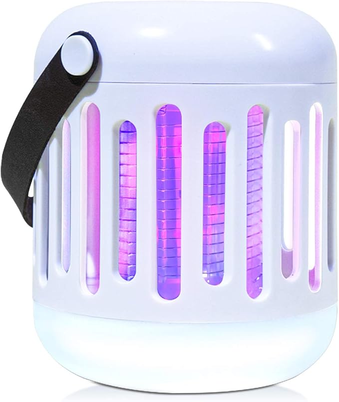BugMD Zap Trap, Battery or USB Powered 2-in-1 Lamp and Bug Zapper with UV and LED Light, Portable Light for Indoor Spaces