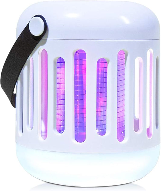 BugMD Zap Trap, Battery or USB Powered 2-in-1 Lamp and Bug Zapper with UV and LED Light, Portable Light for Indoor Spaces