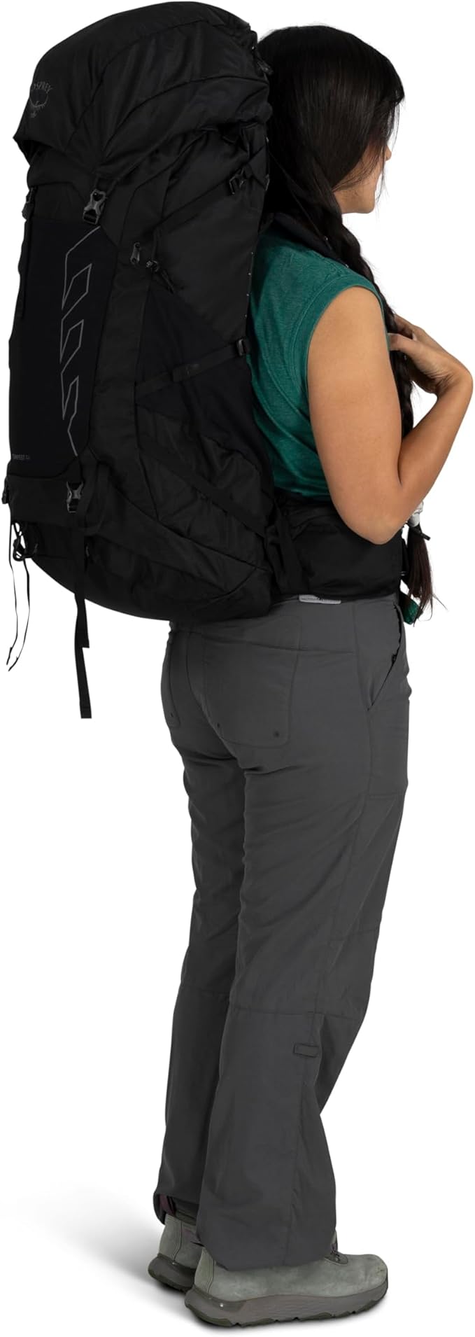 Osprey Tempest 44L Women's Lightweight Hiking Backpack - Daypack for Travel & Camping, Red Pampas/Coal Grey, M/L