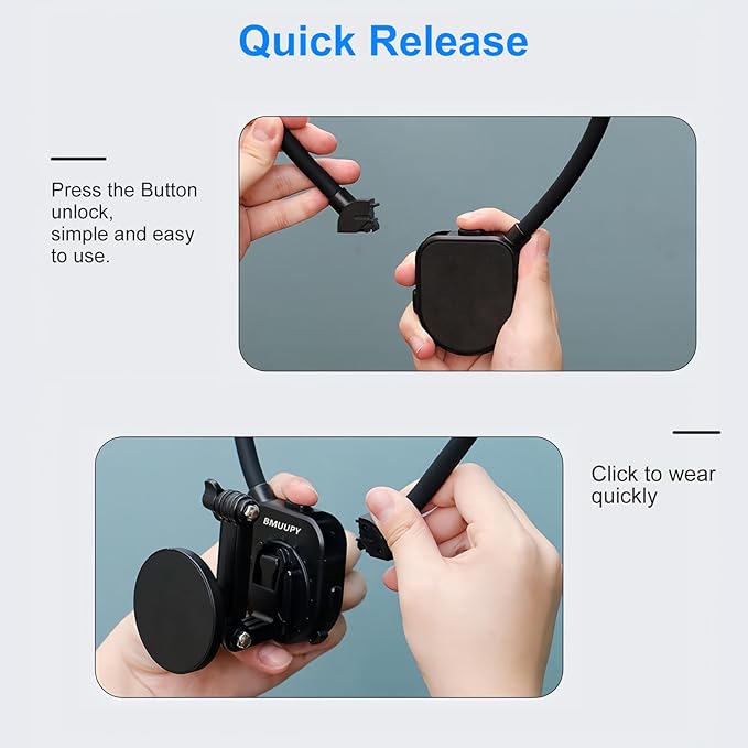 Magnetic POV/Vlog Phone Neck Mount Holder for iPhone 15/14/13/12 Pro Mini/Plus/Pro/Pro Max, Hand Free Chest Stand Video Recording for Mobile Phone Accessory