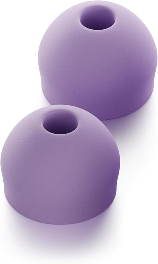 CURVD Earplug XXS Tips Replacement Set, Noise Reduction Replacements Soft Flexible Silicone Eartips for Earplugs, Earphones & Earbuds (Purple)