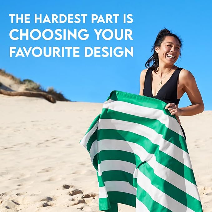 Dock & Bay Quick Drying Towel - for Sports & Gym - Compact, Lightweight - 100% Recycled - Includes Bag - Cabana - Set of 6, Large (160x90cm, 63x35)