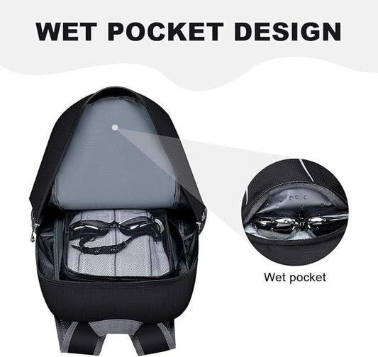 MIYCOO Backpack - Ultra Lightweight Packable Backpack for Travel Camping, 20L Hiking Back Pack Waterproof Foldable Daypack for Men Women Black