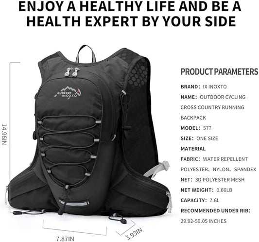 Running Hydration Vest for Men Women Water Backpack for Running 3L Running Hydration Pack for Trail Running Marathon Race Hiking