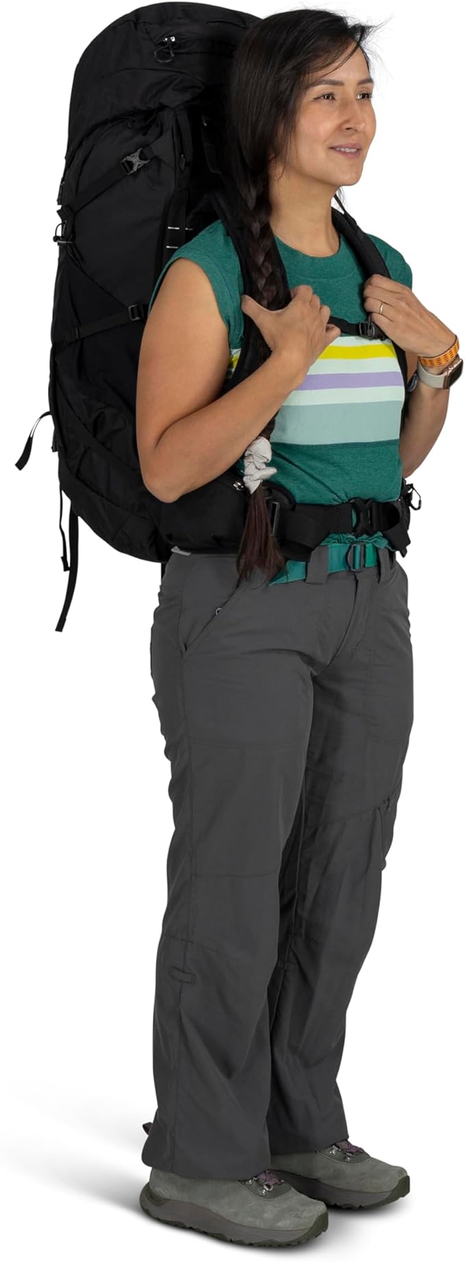 Osprey Tempest 44L Women's Lightweight Hiking Backpack - Daypack for Travel & Camping, Red Pampas/Coal Grey, XS/S