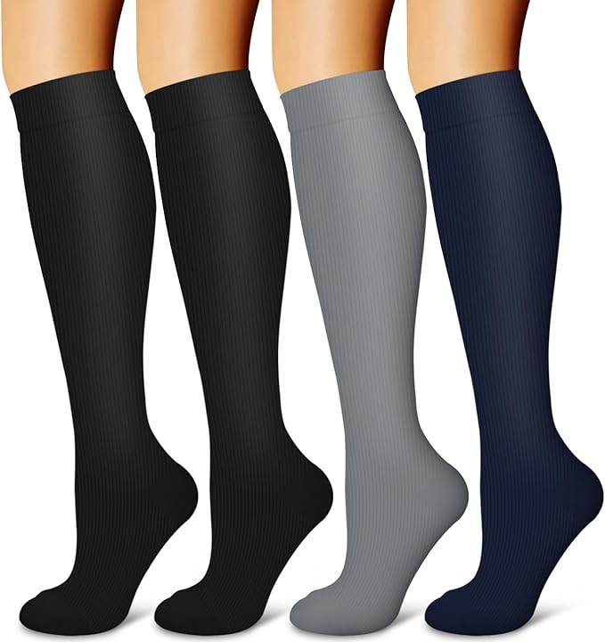 Laite Hebe 4 Pairs-Compression Socks for Women&Men Circulation-Best Support for Nurses,Running,Athletic