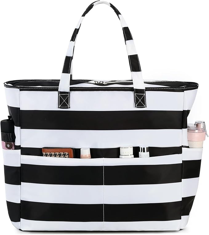 Bluboon Waterproof Beach Tote Pool Bags for Women Ladies Extra Large Carry On Bag With Wet Compartment for Weekender Travel