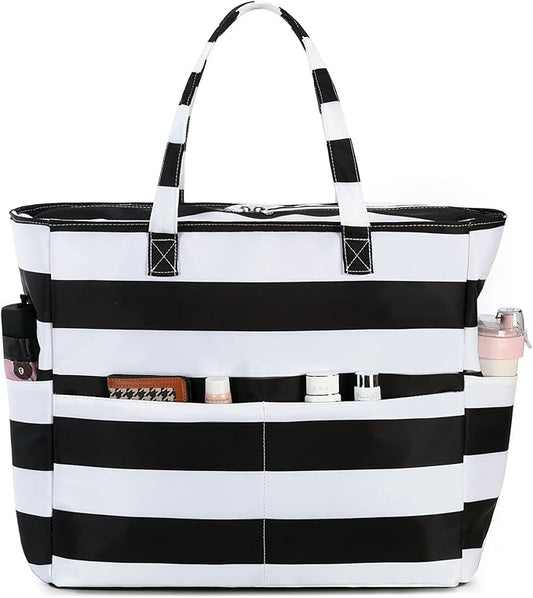 Bluboon Waterproof Beach Tote Pool Bags for Women Ladies Extra Large Carry On Bag With Wet Compartment for Weekender Travel