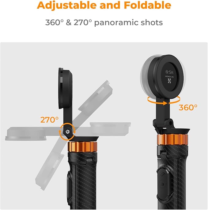 K&F Concept 63'' Magnetic Selfie Stick Tripod for iPhone, Lightweight Cellphone Stand with Wireless Remote, Compatible with iPhone 17 Pro Max/16/15/14/13/12 Series and All Phones