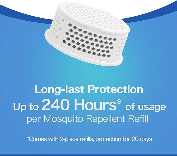 Mosquito Repellent Outdoor Patio, Bug Repellent Outdoor Electronic Mosquito Repeller for Camping Outing Hiking, Mosquito Control Device(2 Refill, Citronella)