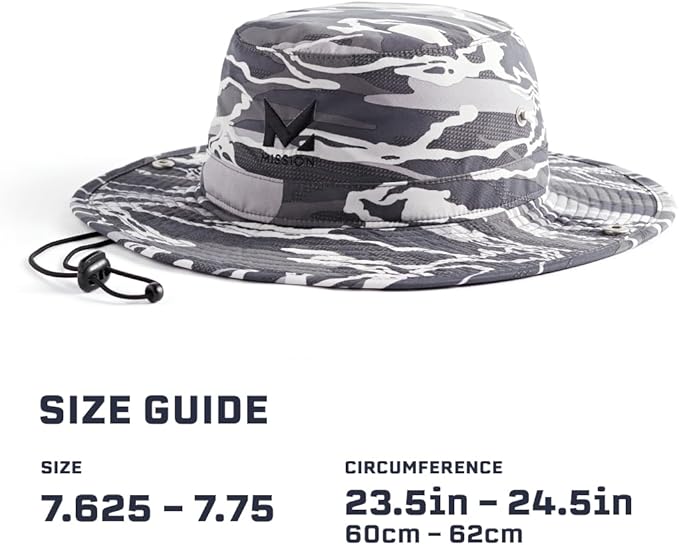 MISSION Cooling Bucket Hat - Unisex Wide-Brim Hat for Men & Women - Lightweight, Foldable & Durable - Cools Up to 2 Hours