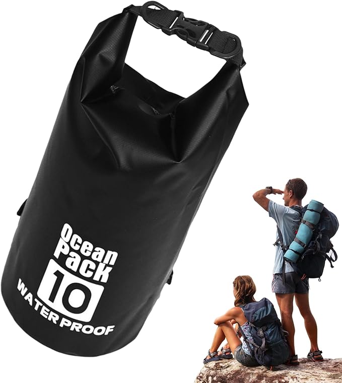 Roll Top Dry Bag - Floating Dry Sack, Lightweight Waterproof Pouch, Tight Closure with Detachable Shoulder Belt, Outdoor Activities for Hiking Camping Swimming Fishing Boating